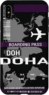 iPhone XS Max DOHA Boarding Travel Pass ,DOHA Flight Ticket accessory Case