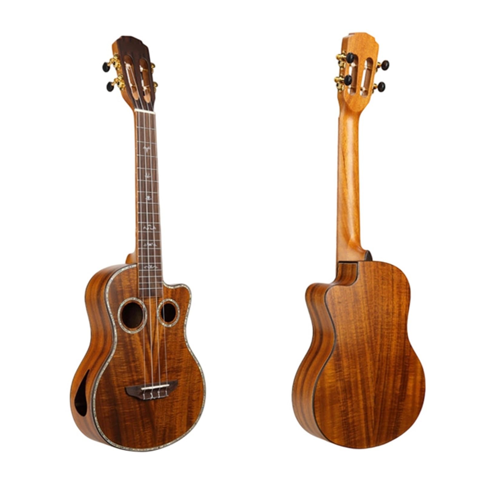 Profesjonalna Ukulele Ukulele Tenorowe 26 Cali Podwójny Otwór Rezonansowy Pokrowiec Pasek Na Tuner Kapodaster Ćwiczenia Występ