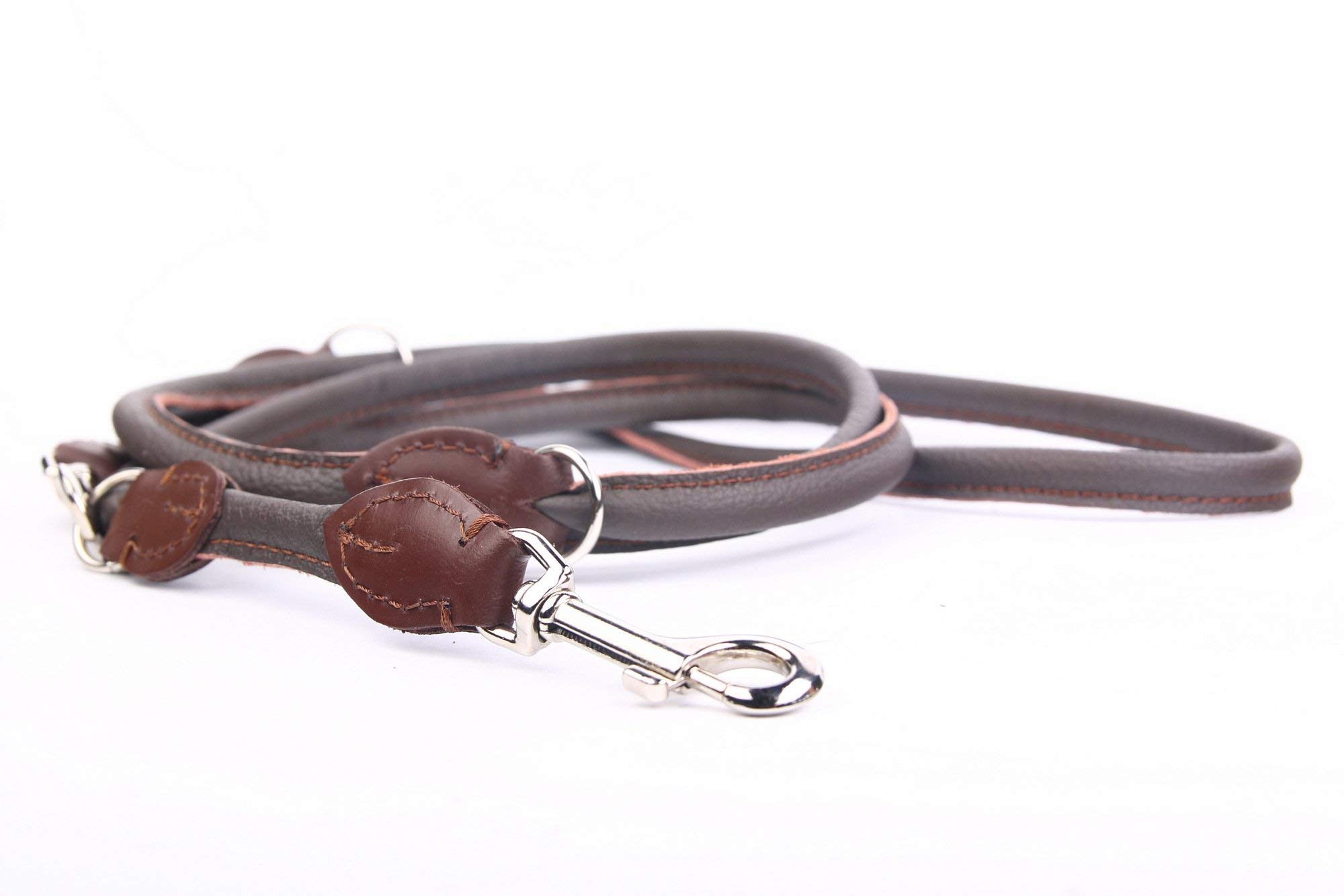 edle Echt-Leder-Hundeleine 961 8mm x 220cm, perfekt für kleinere Hunde