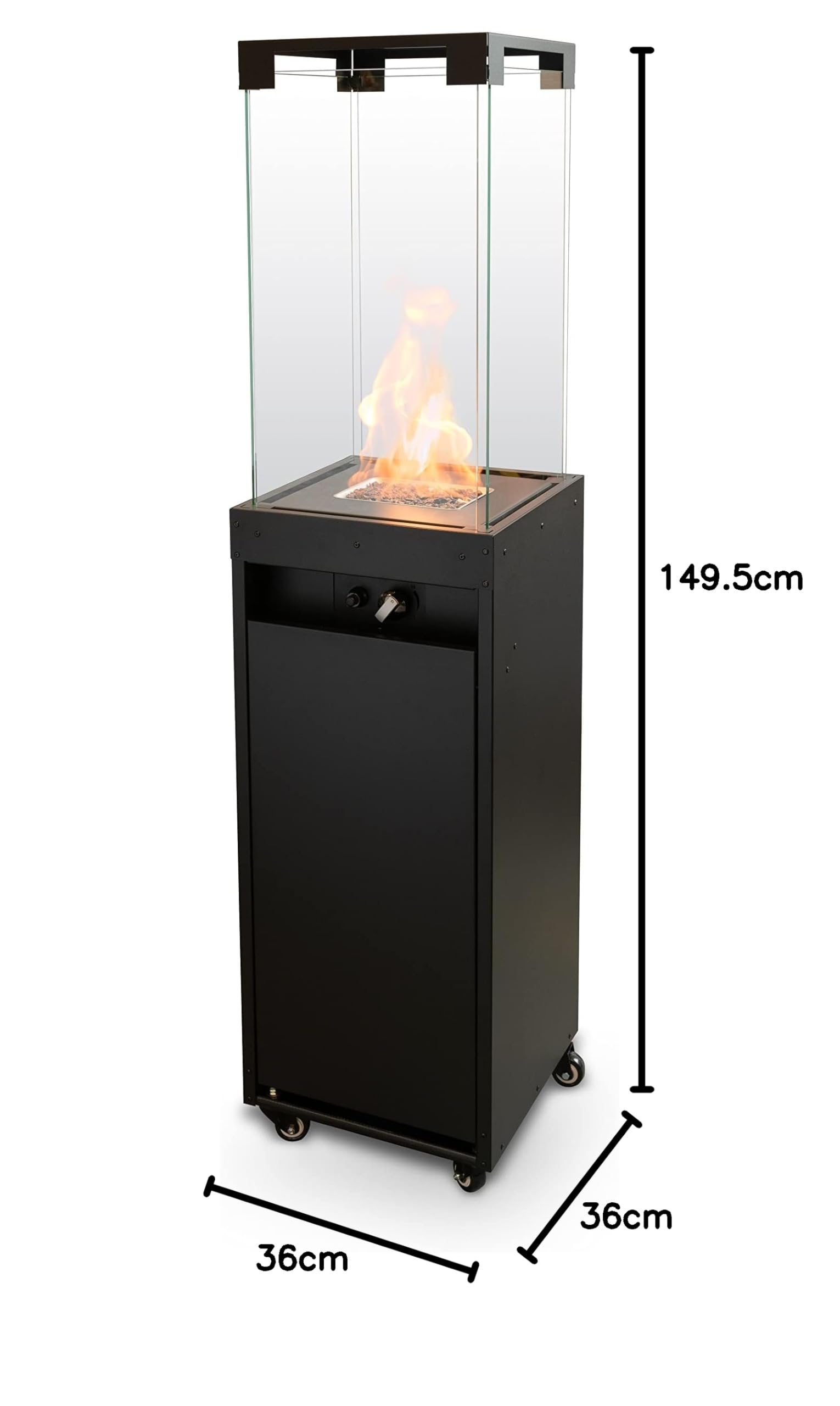 Planika Faro [chimenea de gas móvil exterior]: sin mesa