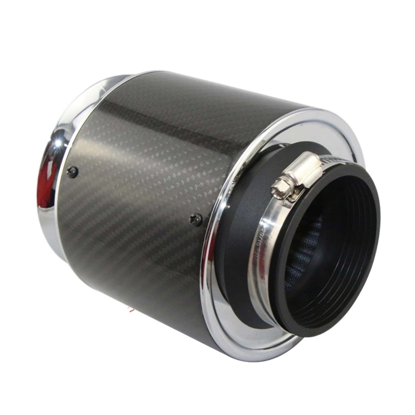 Shuogoufeng Store Filtr powietrza silnika samochodu do automatycznego zestawu chłodnego dolotu 76mm z włókna węglowego, sporty wyścigowe(175MM-Large)