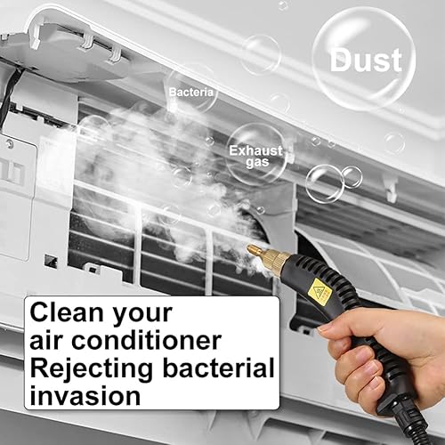 Miniatura 3 de Limpiador de vapor de 2800 W con tanque de agua de 338fl oz máquina de limpieza de vapor de alta temperatura con cabezales de cepillo para automóvil