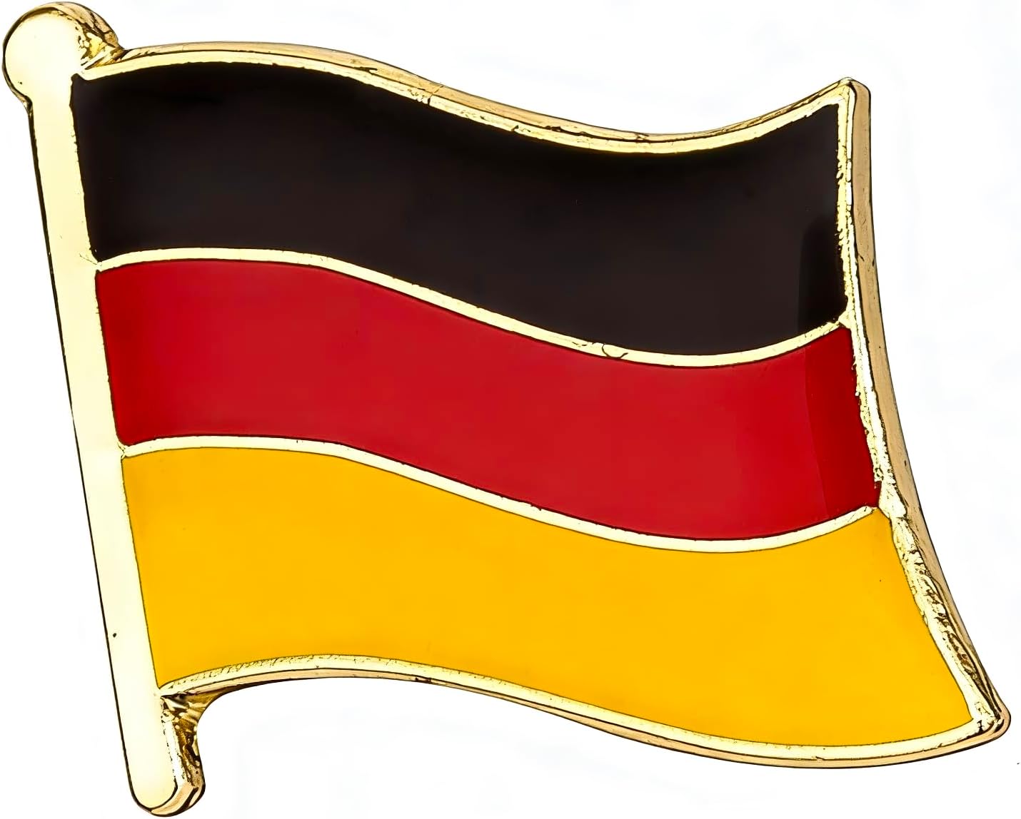 Germany Flag Lapel Pin โ National Emblem Metal Badge โ Deutschland Pride Souvenir Accessory โ Size: 1.6cm x 1.9cm