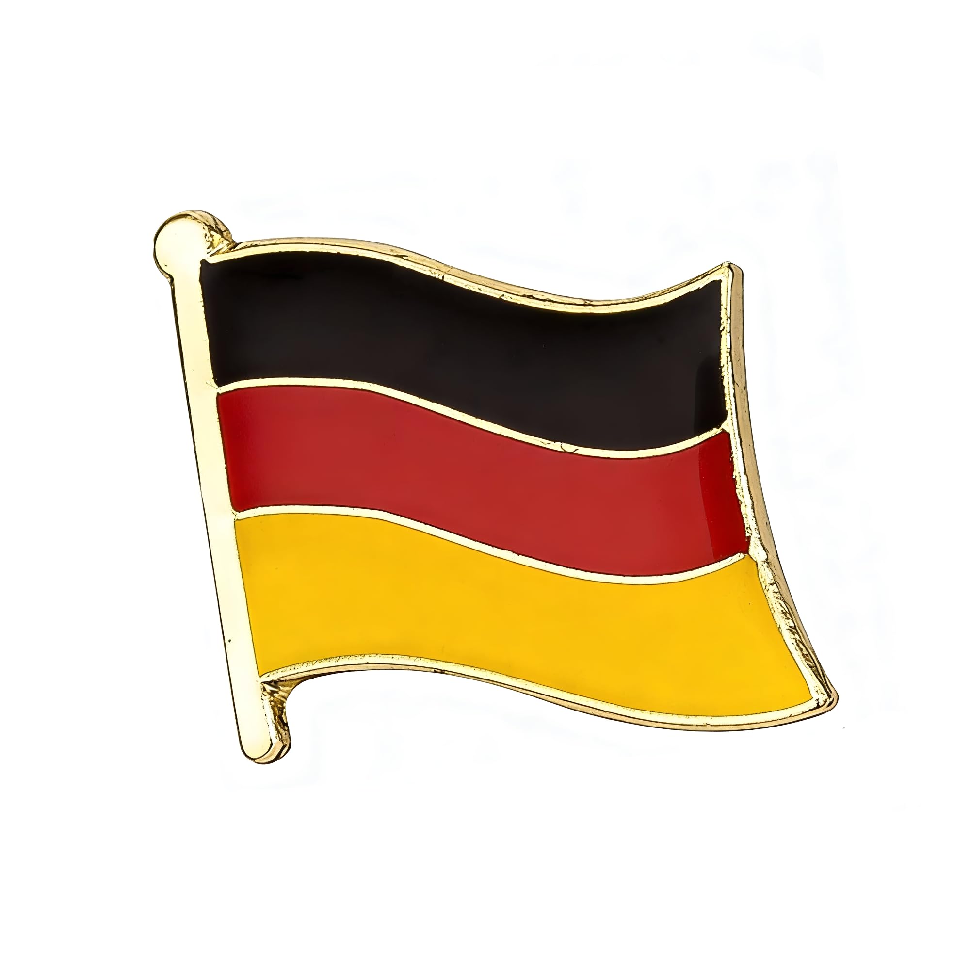 Germany Flag Lapel Pin – National Emblem Metal Badge – Deutschland Pride Souvenir Accessory – Size: 1.6cm x 1.9cm