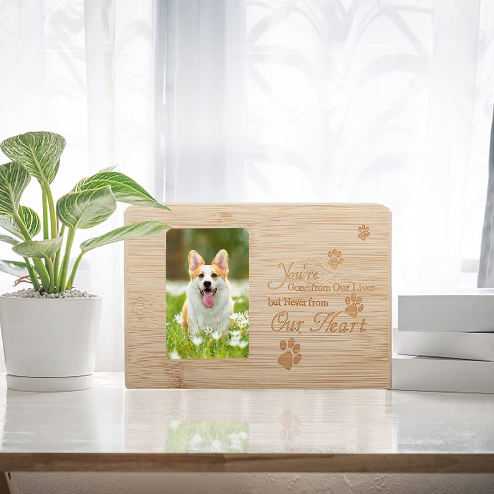 Urna Per Ceneri Per Cani Con Collana Commemorativa | In Legno Con Cornice Foto | Personalizzabile - Foto 9