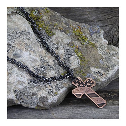 Montana Silversmiths Christian Faith Cross Men's Necklace (Faded Glory Cross Necklace) #TOP1