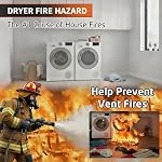 Clothes Dryer Lint Vent Trap Cleaner Brush Gas Electric Fire Prevention Exhaust (1 Pack)