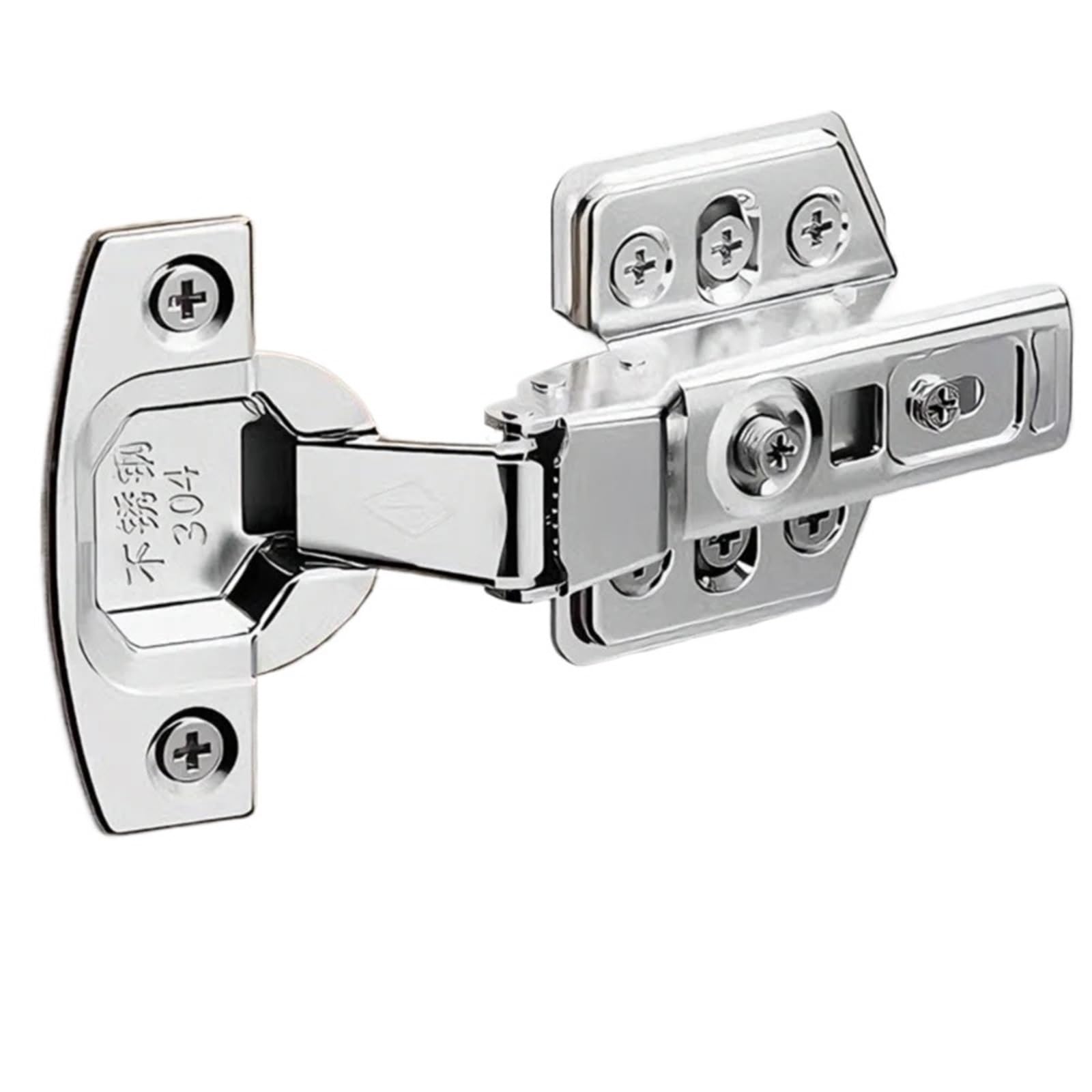 Kdhcvkz 2Pcs Fixed-Big 2Pcs Stainless Steel Cabinet Door Hinge(2Pcs Fixed-Big)