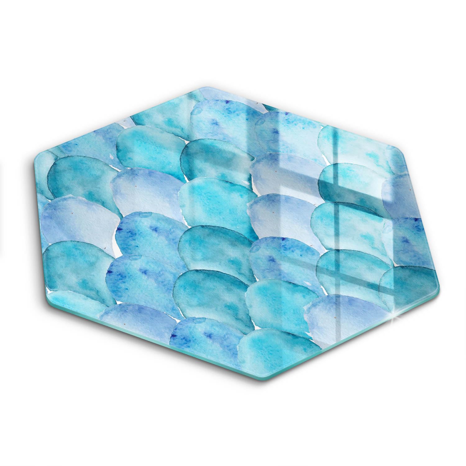 Planche à découper verre induction 40cm hectagonale Wallfluent mat