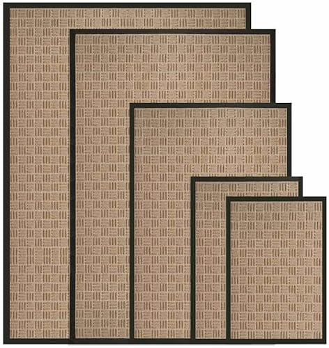 Miniatura 6 de Rubber-Cal "Wellington", tapete para piso, 24 x 36 pulgadas, para interiores, colores tostado, marrón, gris, carbón, azul, Bronceado, 1