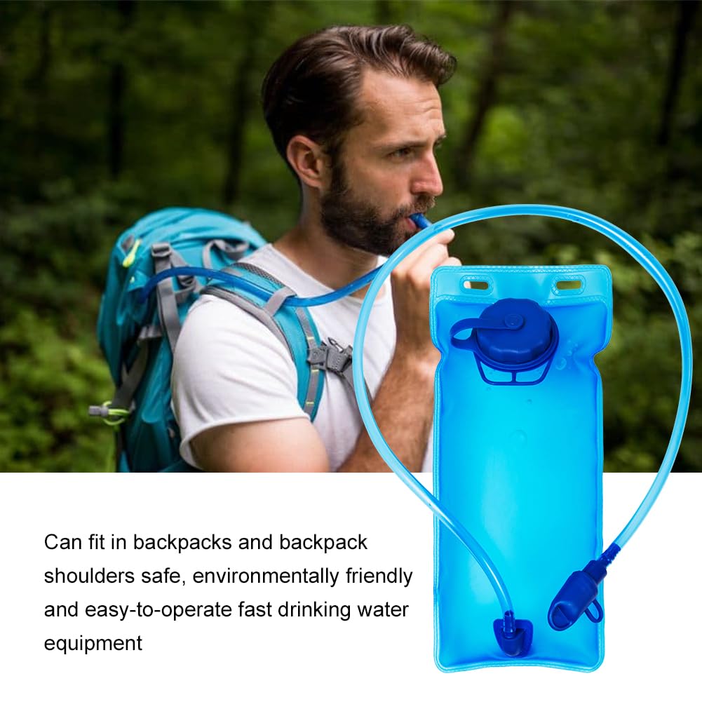 SNZ Poche à Eau 2L Sac Hydratation Running - Réservoir d'eau Portable pour Randonnée/Cyclisme avec Tube Antimicrobien, Double Fermeture Anti-Fuites, Matière EVA Alimentaire sans BPA