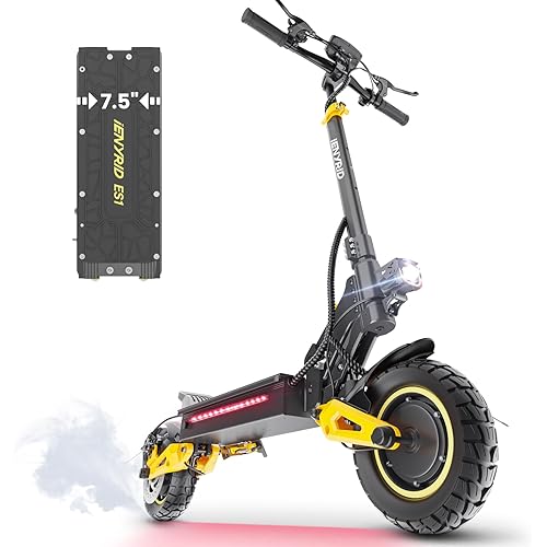 ES1/ES60 Electric Scooter Adults, 2400W Dual Motor Off Road Electric Scooter, Up to 38/40.5 Mph / 40/45 Miles Range, Offroad Pneumatic Tire, Hydraulic and Rocker Arm Damping