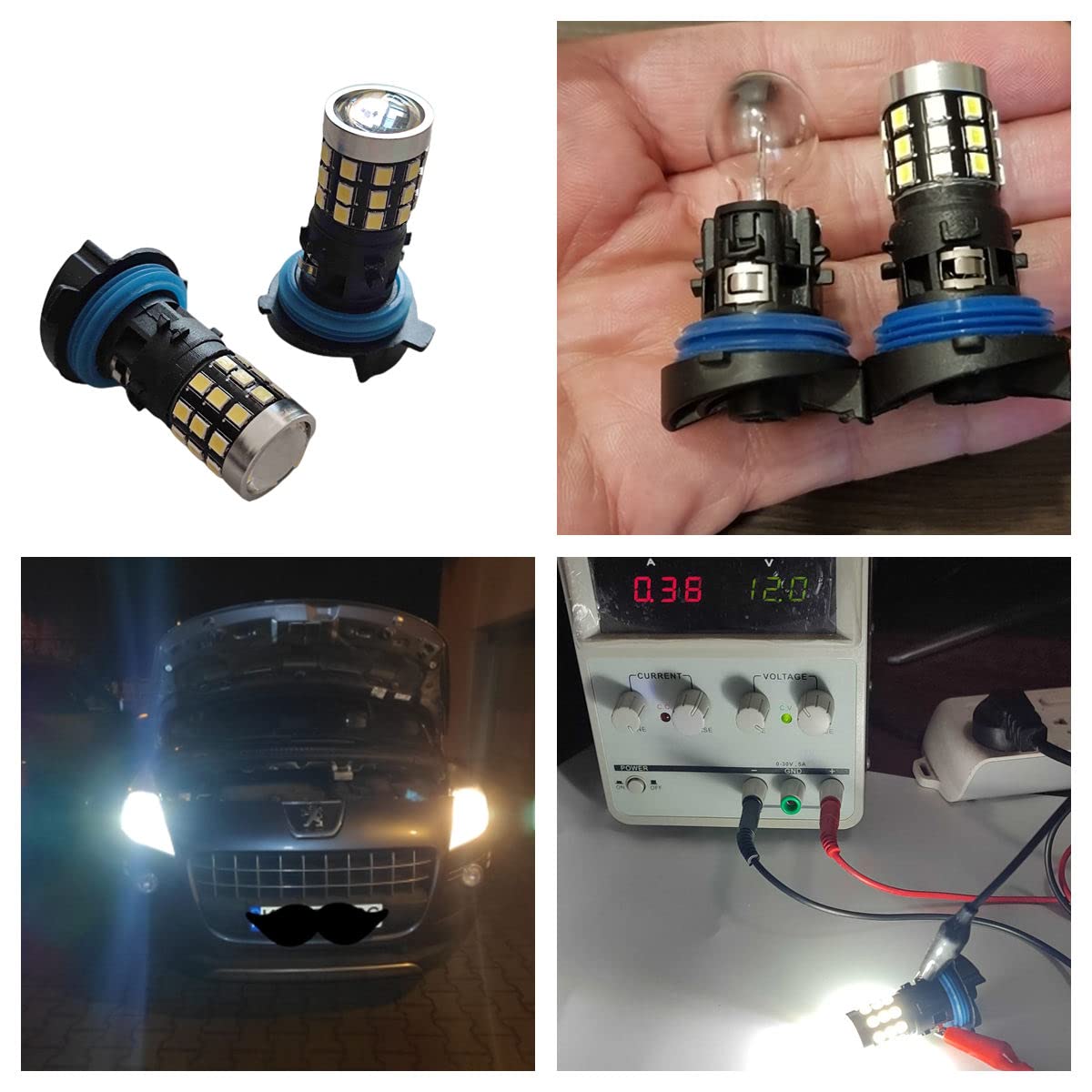 Lampadina LED HP 24W HP24W bianca 6000K per C5 3008 5008 DLR parcheggio luci di marcia diurna sostituzione luci alogene 2 pezzi
