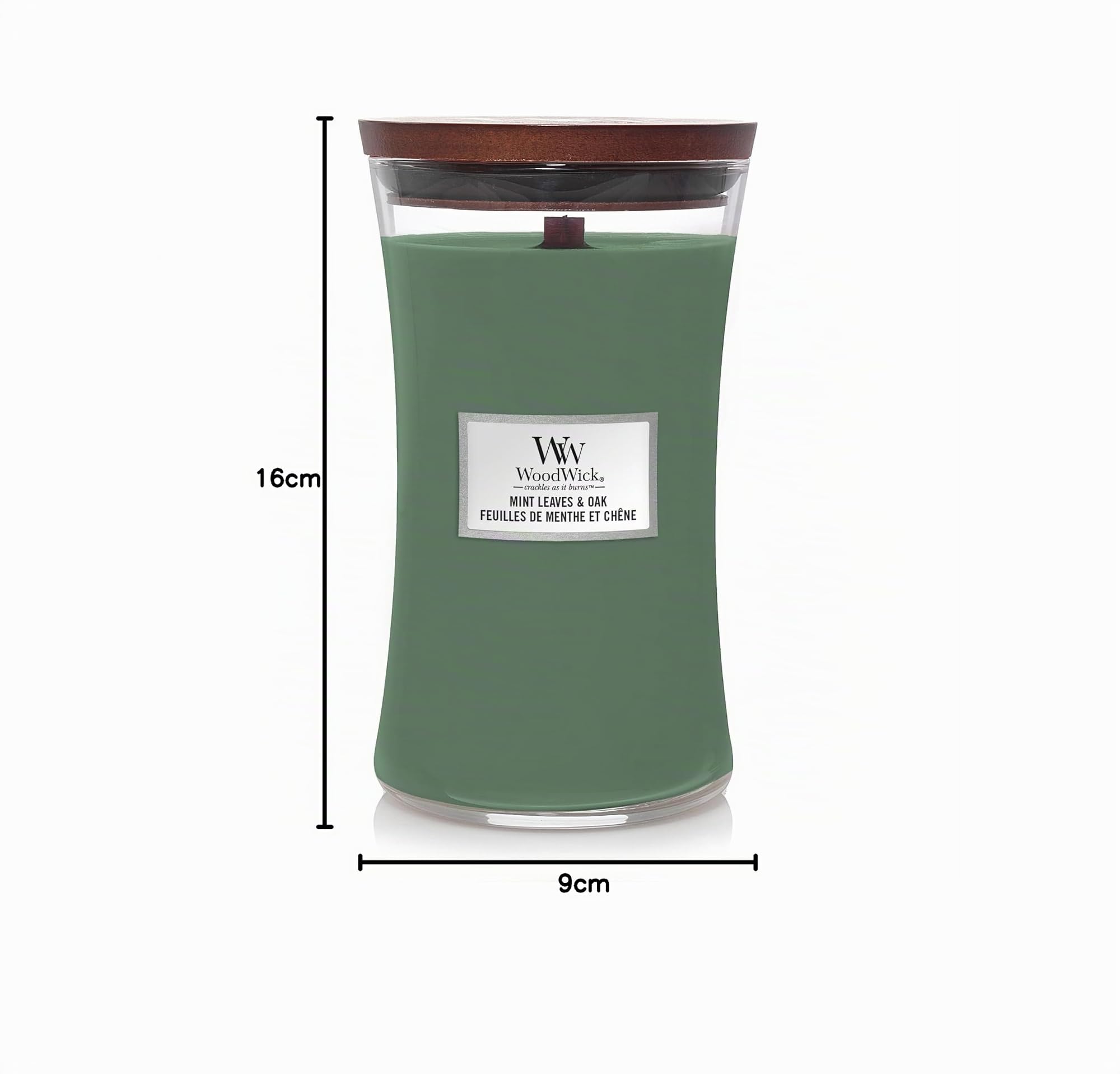 Duftkerze Woodwick Mint Leaves & Oak Groß 609,5g