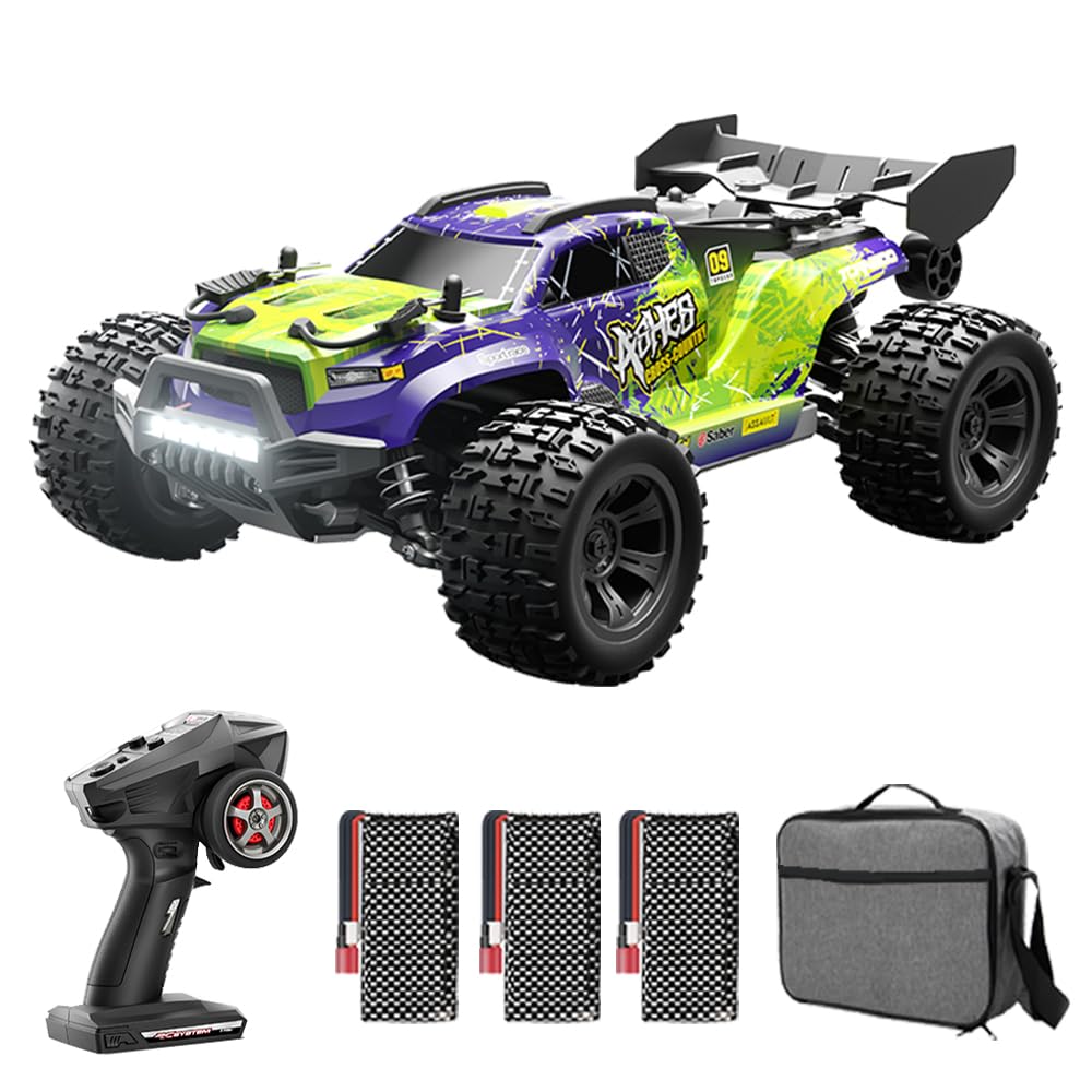 1/18 zdalnie sterowany samochód 40 km/h, RC wysoka prędkość Offroad Drift, silnik ze szczotką węglową 2,4 G, 4WD Off Road Race Buggy, 3 baterie