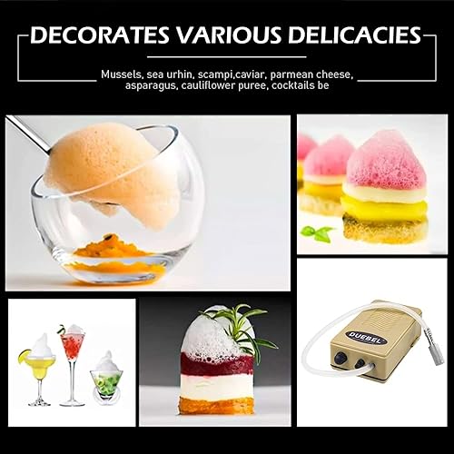 Miniatura 5 de DUEBEL Generador de espuma de gastronomía molecular, kit de generación de espuma portátil (alimentado por batería seca), herramienta de cocina