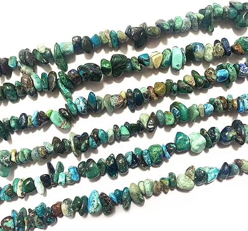 Miniatura 3 de Cuentas de piedras preciosas naturales de finchenita de azurita de 0.315 a 0.315 pulgadas, cristales curativos, pulseras de cintura, kit de collar