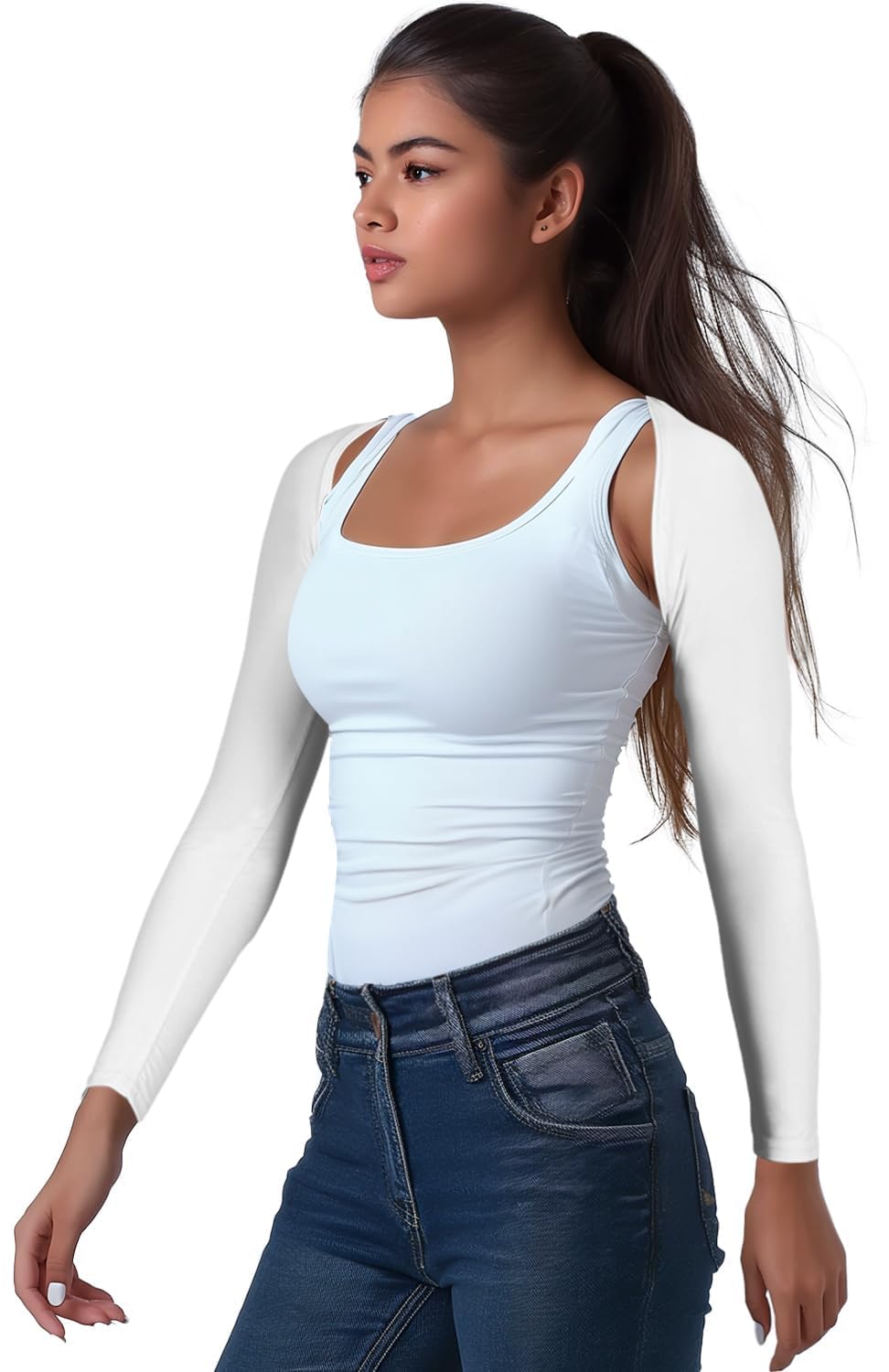 Sun Shawl Cooling Sleeves - Golf UV Shawl Arm Sleeves - Arm Covers for Women - Shawl Golf Sun Sleeves for Sun Protection