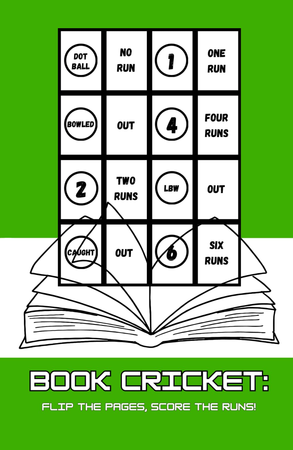 Book Cricket: Flip the Pages, Score the Runs!: A Fun Cricket Game Book – The Perfect Gift for Kids and Cricket Fans!