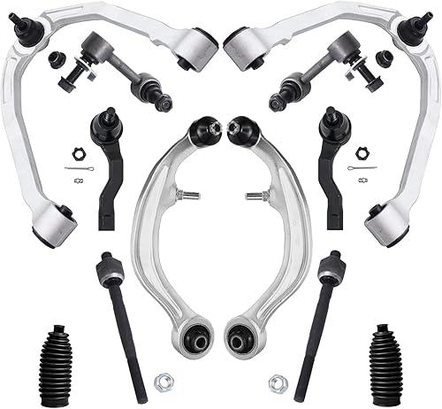 Detroit Axle - Kit de brazos de control delanteros RWD de 12 piezas para Infiniti G35 03-07, Nissan 350Z 03-09, 4 brazos de control, 4 barras de