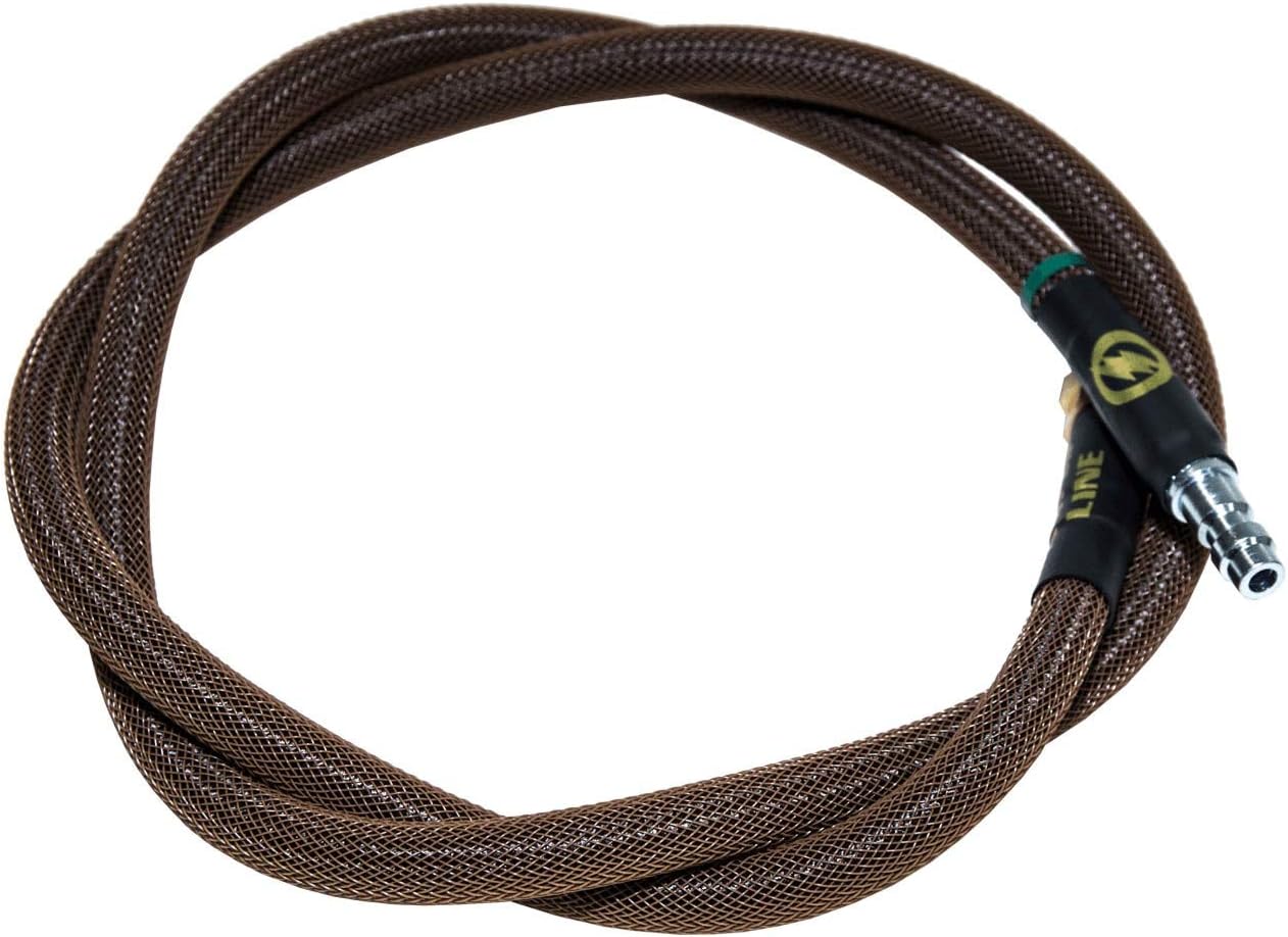 AMPED Airsoft Amped Line | Standard Weave for PolarStar, Wolverine, and Redline HPA Units 36 Inch (Recommended) Brown