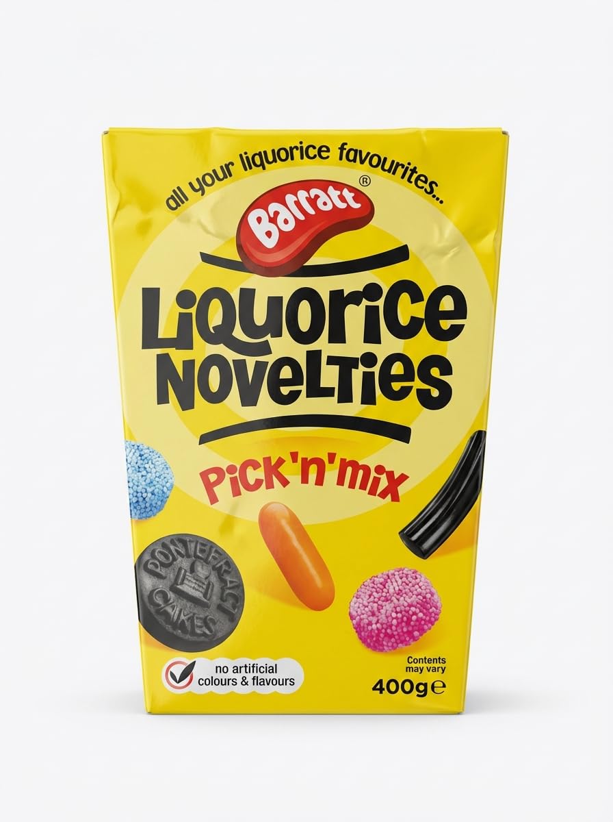 Barratts Classic Liquorice Novelties Pick n Mix Selection Box 400g | Retro Sweetshop Favourites for Gifting or Sharing