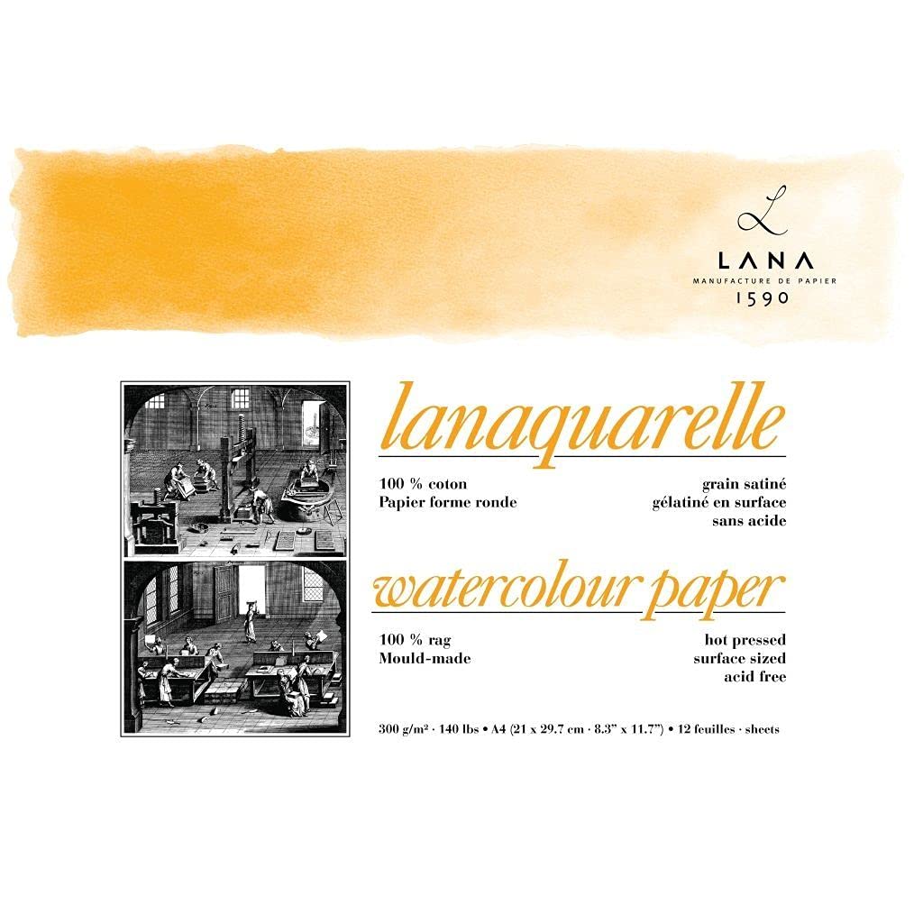 Lanaquarelle Watercolour Paper - 12 Sheets -4