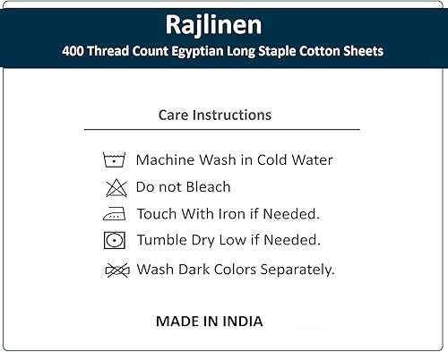 Miniatura 3 de Juego de sábanas California King de 4 piezas, sábanas de algodón de fibra larga de 400 hilos, ajuste fácil, bolsillos profundos, ultra suaves,