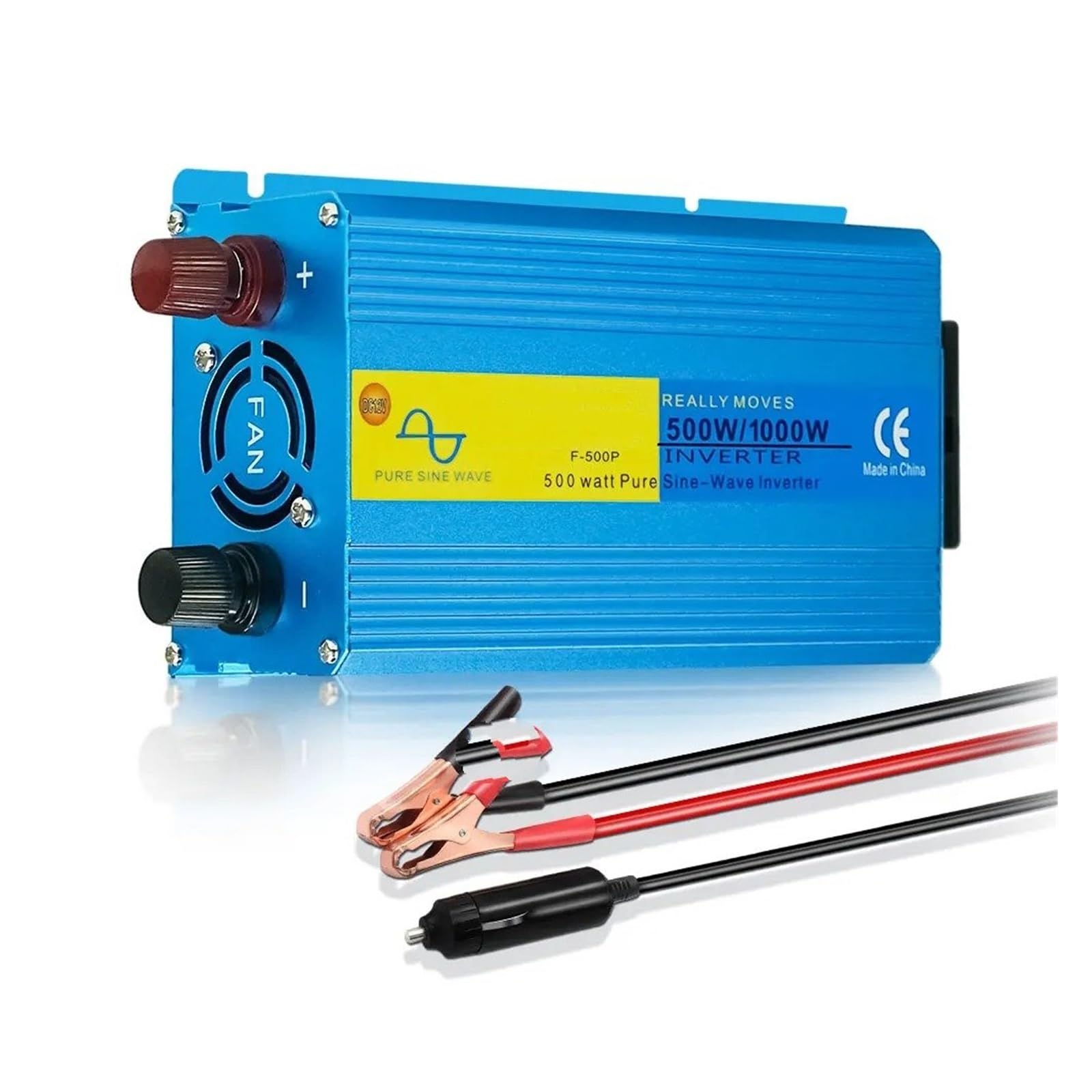 Convertidor Inversor Transformador Inversor De Onda Sinusoidal Pura De 1000 W CC 12 V CA 220 V 50 Hz 60 Hz Convertidor De Potencia para El Hogar Y El Coche Energía Solar(EU 50Hz)