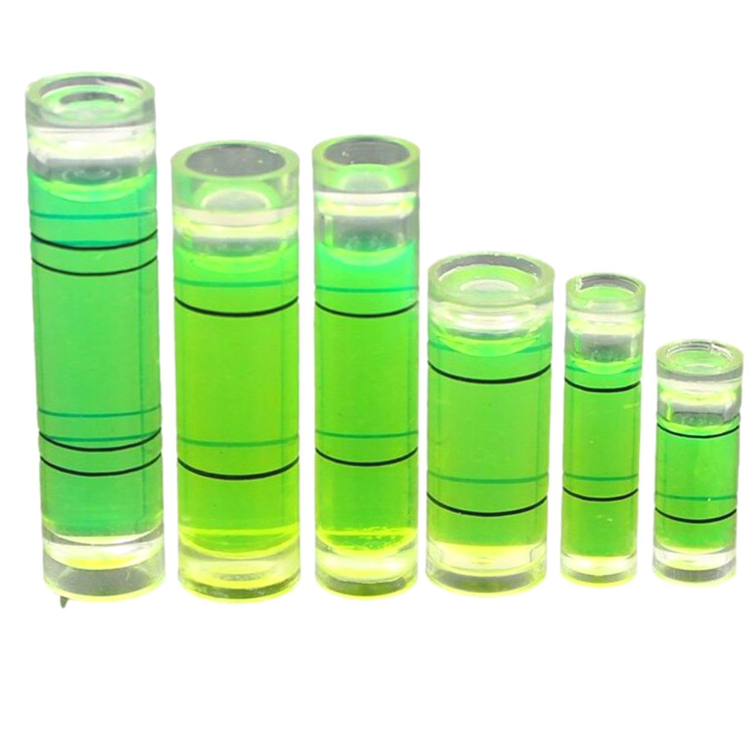 Cylindrical Spirit Level Bubble Vial - Various Sizes (25 Pack) (9.5 x 25 mm)