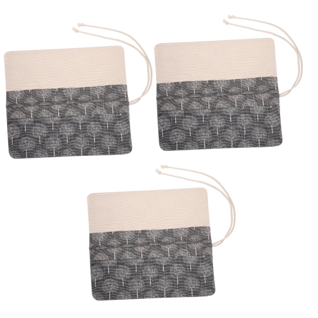 SEWACC 3 Teilige Stifttasche Aufbewahrungstasche Make Up Pinseltasche Aquarell Pinseltasche Stifttasche Make Up Tasche Mit Pinsel Organizer Pinsel Aufrollbarer Pinselhalter Stift