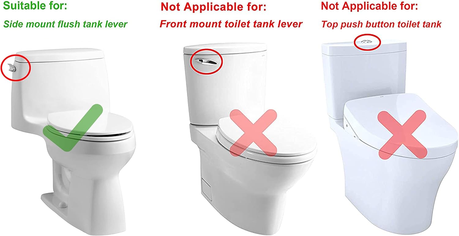 Side Mount Trip Lever Kit Meonum 2-Pack Toilet Flush Handle