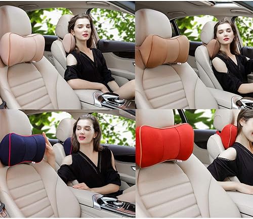 Miniatura 3 de Almohada de apoyo para el cuello del asiento del automóvil, espuma viscoelástica + tela transpirable, almohadilla de apoyo para la cabeza para