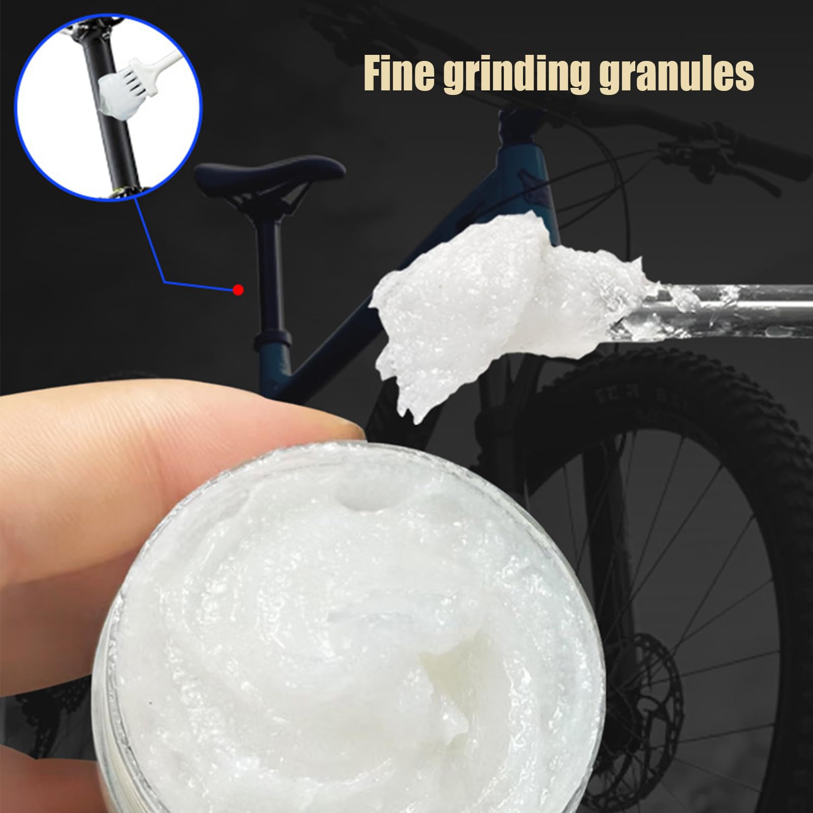 Pasta di attrito per bicicletta – 30 G in fibra di carbonio antiscivolo | Lubrificante resistente al calore per reggisella per bici da strada, di manutenzione lubrificante per mountain bike ad