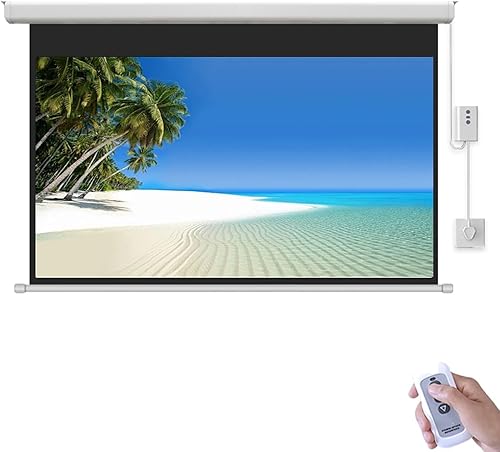Pantalla de proyector motorizada de 50"60"72", 169 4K HD, pantalla de proyector eléctrico para montaje en la pared, pantalla de cine en el techo
