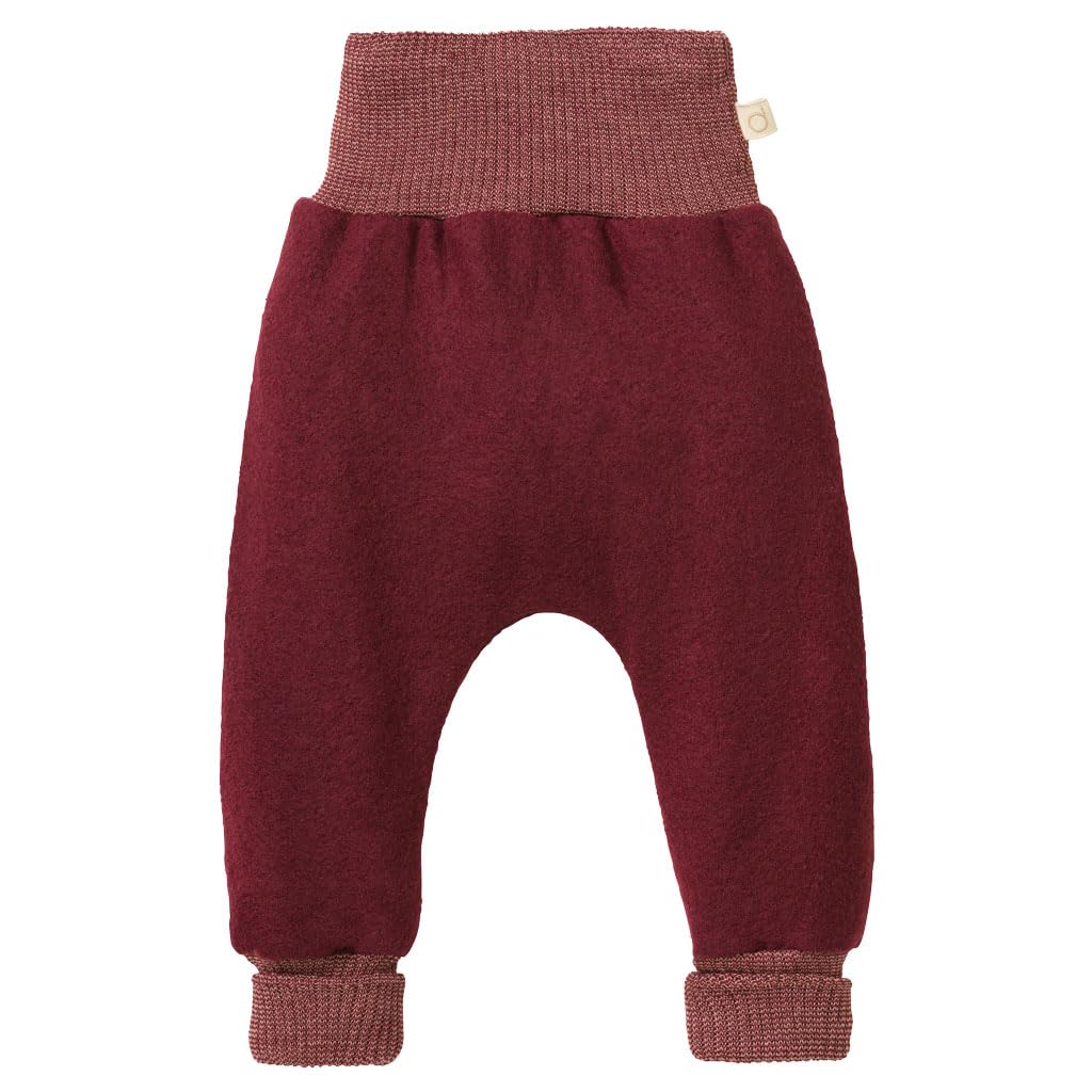 disana Wolwindbroek, 100% biologische merinowol GOTS, IVN Best | Newborn pasgeborenen baby peuters, kind unisex | eerste babyuitrusting | Made in Germany, naturel, 62/68 cm