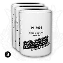 FASS Fuel Systems Fleet Filter Pack; Fuel Filter & Water Seprator Pack Of 6 | 3 XWS-3002 | 3 PF-3001