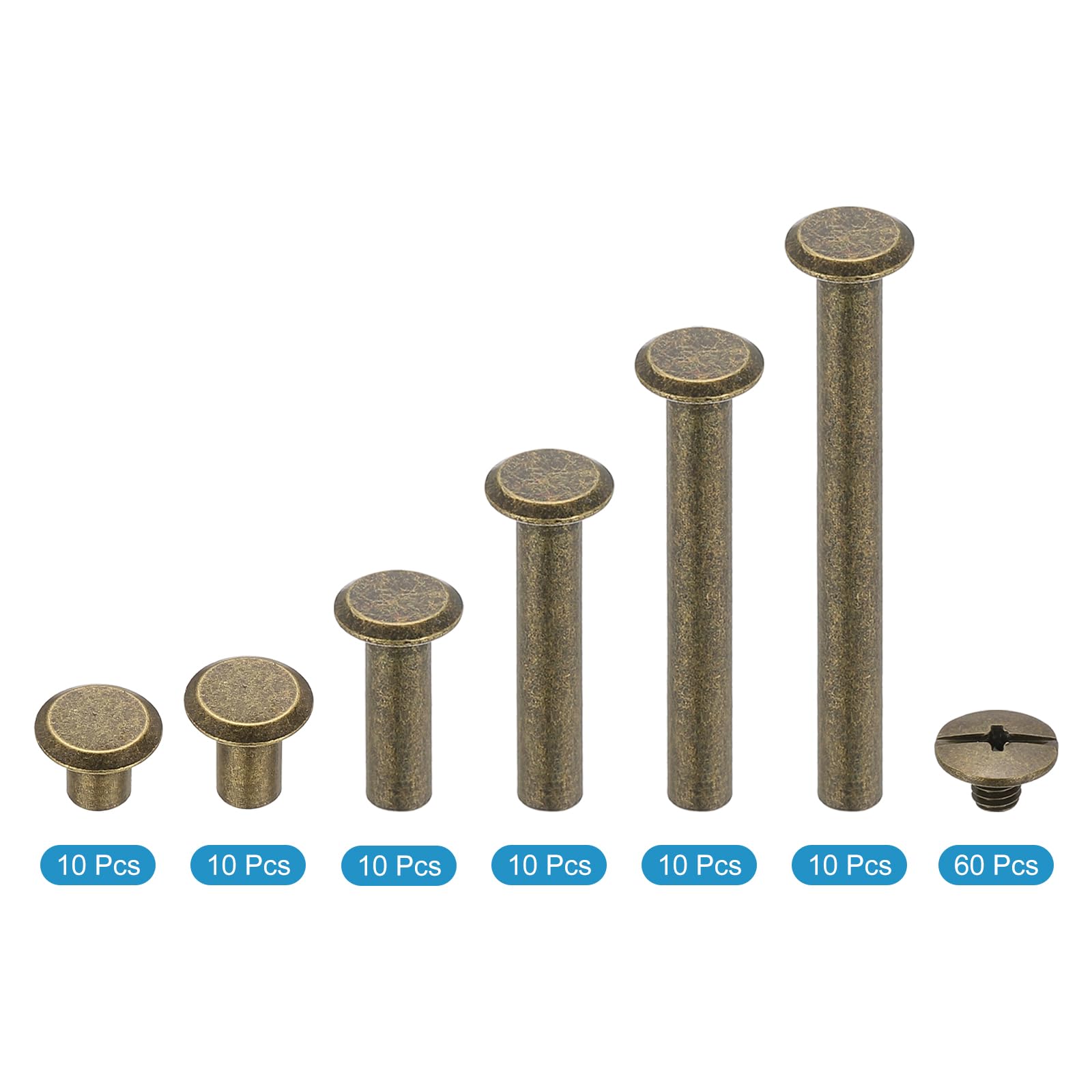 PATIKIL 120Pcs Chicago Screws - Image 3