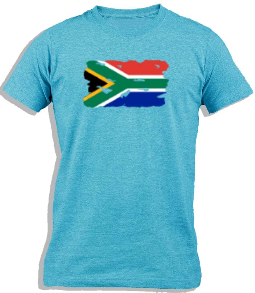 Ay Cabron™ South African Burnt Flag | South Africa Burn Flag | Flag of South Africa Cotton T-Shirt For Men