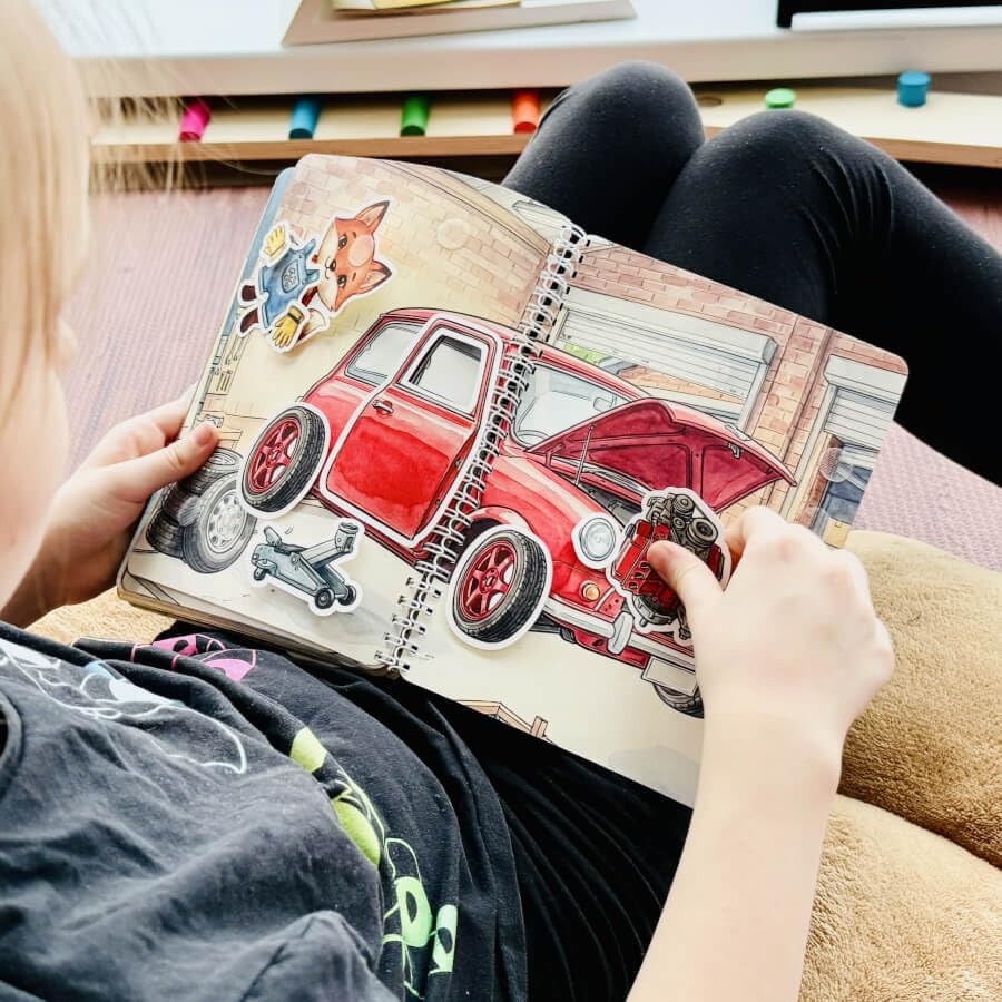 INSPIO Amici XXL: libro interattivo con – 26 pagine + 4 animali e 170 accessori