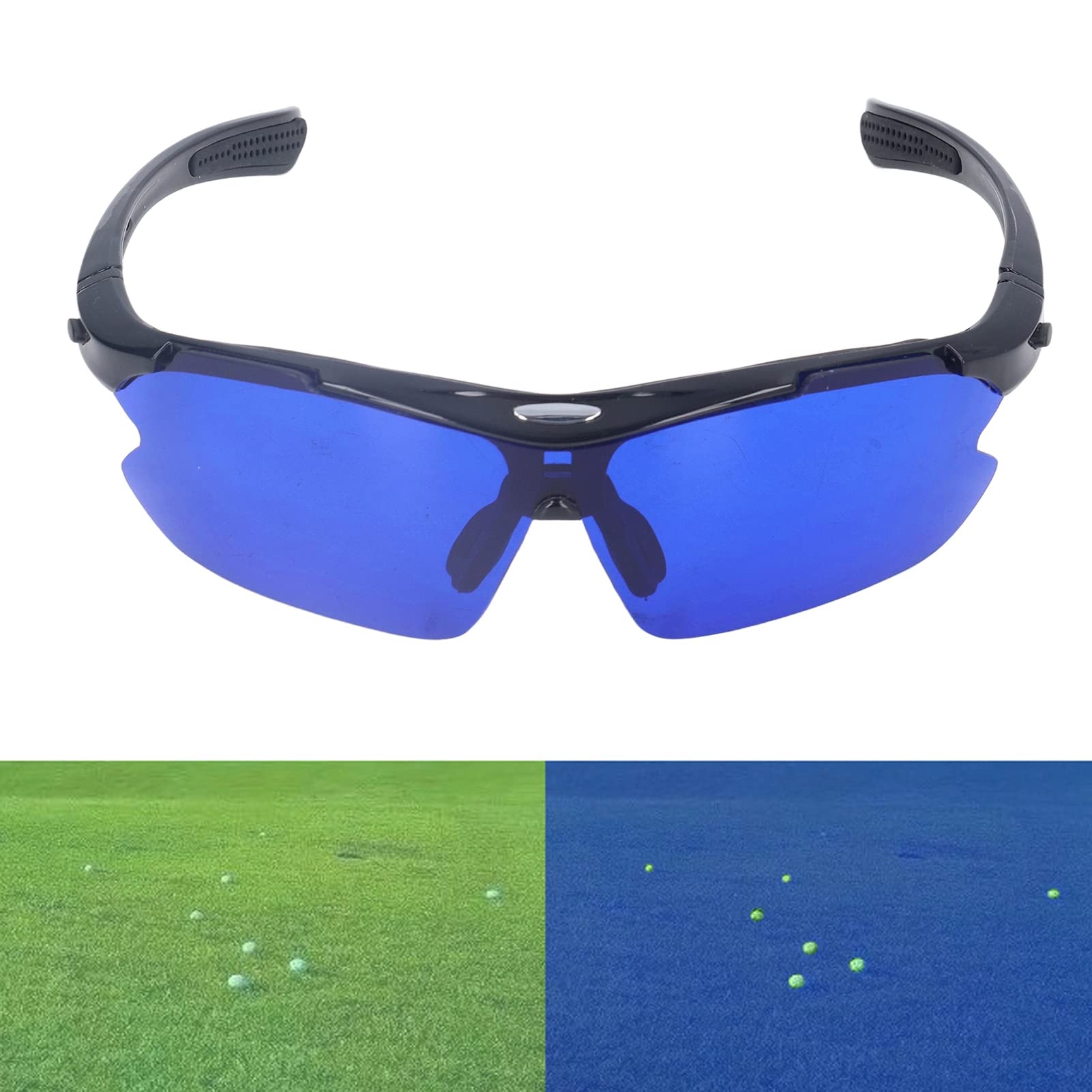 Occhiali Cerca Pallina da Golf, Golf Ball Finder Glasses Occhiali Blu per la Ricerca di Palline da Golfs con Custodia per Uomini o Donne