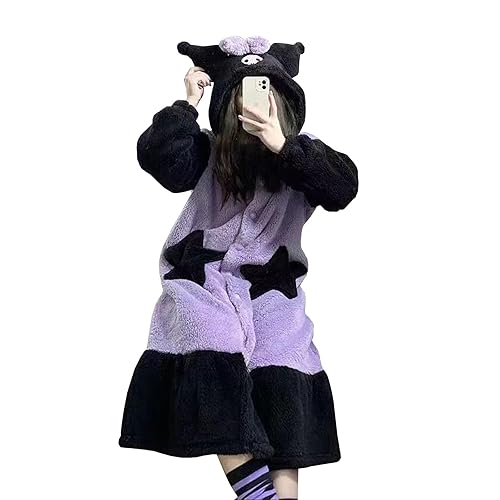 Comfy soft plush oversized blanket hoodie for women home sweatshirt blanket big hoodies cute warm wearable blanket pajamas - One Size - Klm-purple