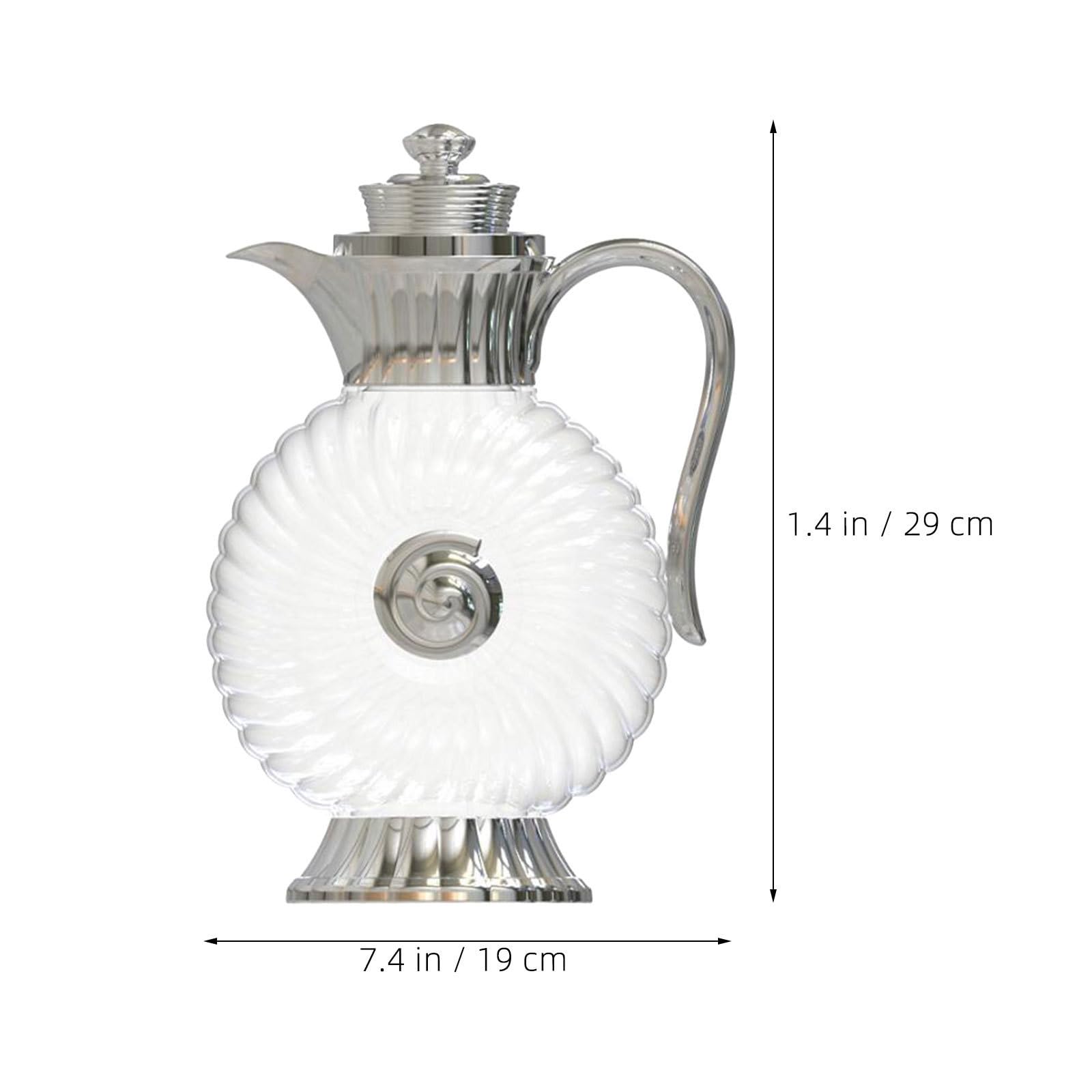KICHOUSE Jarra de Vidrio para Agua Fría de Estilo Árabe con Gran Capacidad de 1.8l y Base Estable, Adecuado para Decoración de Cocina y Brunches Familiares