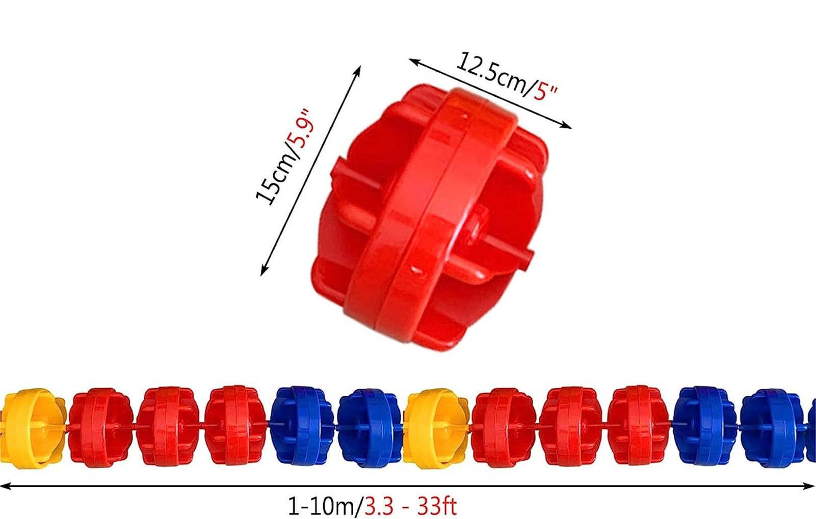 Questa Corda di Sicurezza per Piscina, con Boa Galleggiante per la separazione delle corsie, divisorio per Piscina in plastica Resistente, Linea di Sicurezza per l'area di Nuoto, Accessorio