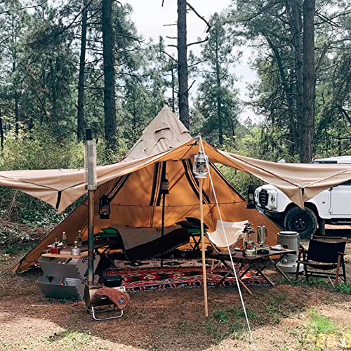 Tenten Buitenkampeertenten 4 personen - Draagbare waterdichte piramide-tipi-tent Octagon Tipi-tent for volwassenen Indiase tenten met fornuisgat Camping Steeple Yurt-tent - Afbeelding 3