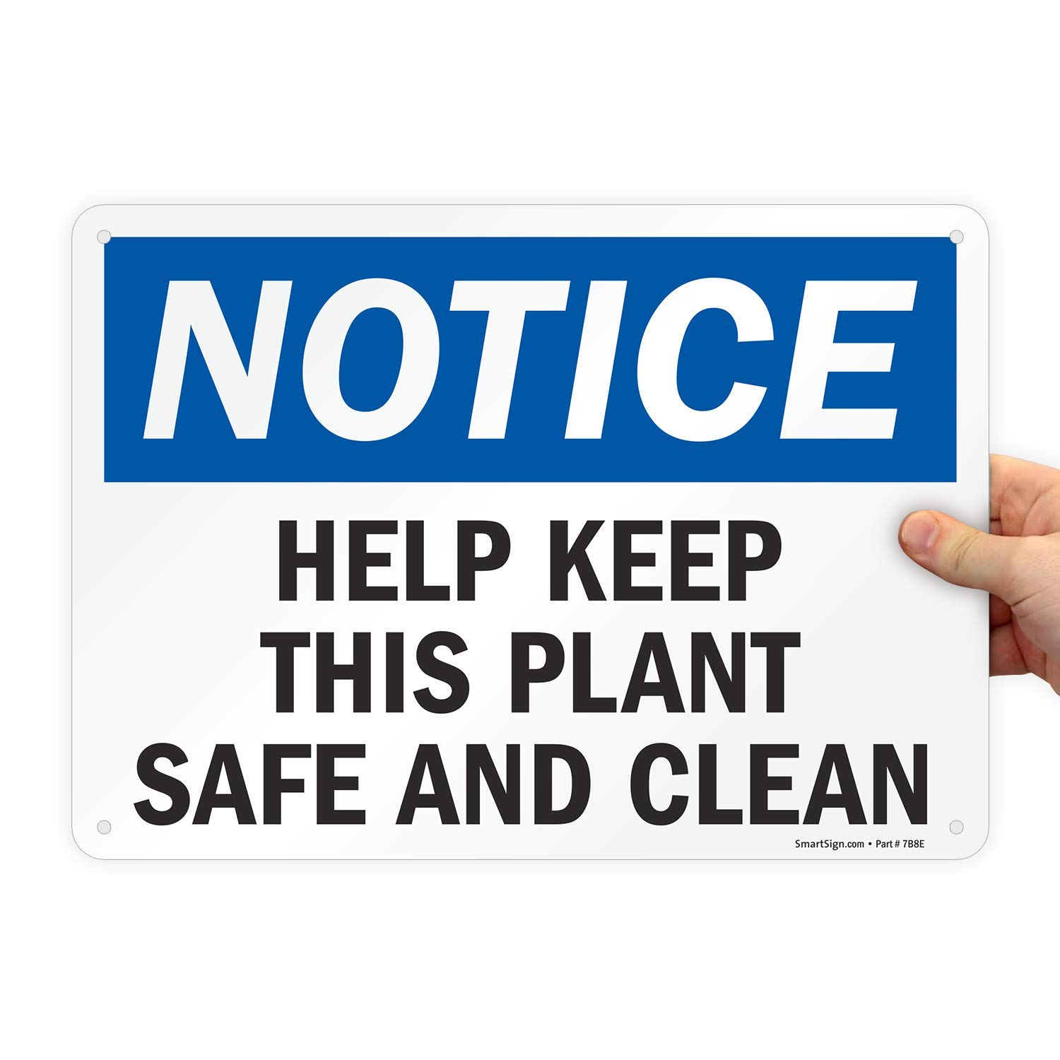 Panneau Notice Help Keep This Plant Safe plaque aluminium de sécurité - 5
