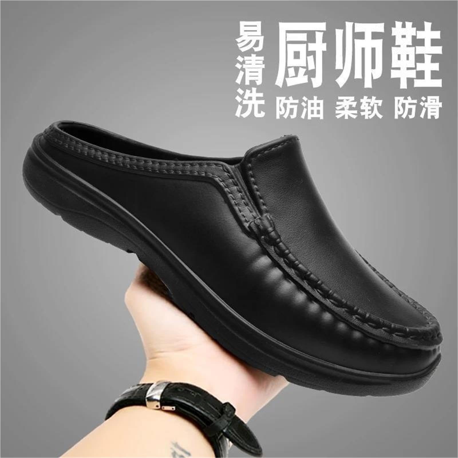 Zapatos Casuales De Cuero for Hombre Chef Antideslizante