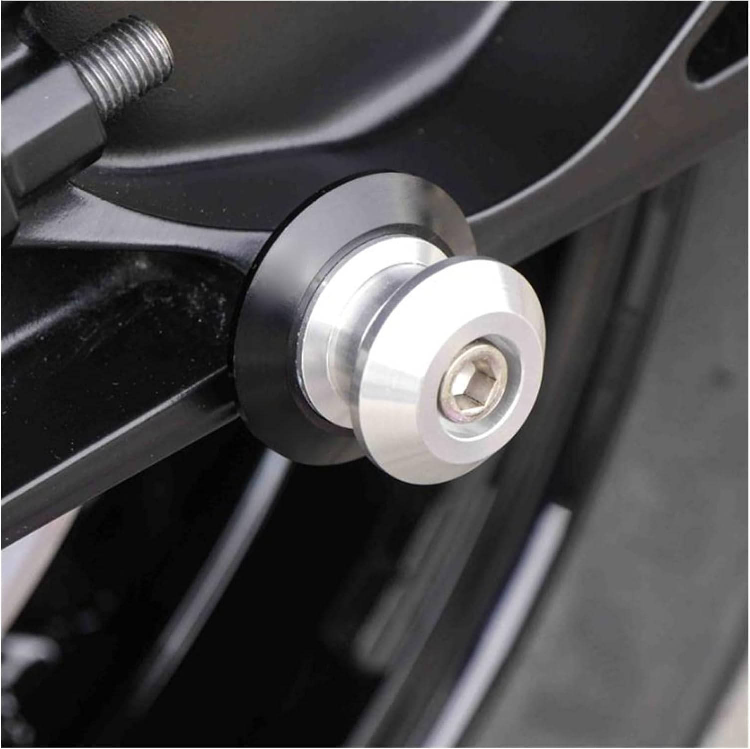 for Suzuki SV650/S 1999 2000-2007 2008-2011 2012 2016 2017 2018 2019 CNC Alloy Swing Arm Sliders Spools Stand Bobbins Swing Arm Bracket Screw (Color : Red)