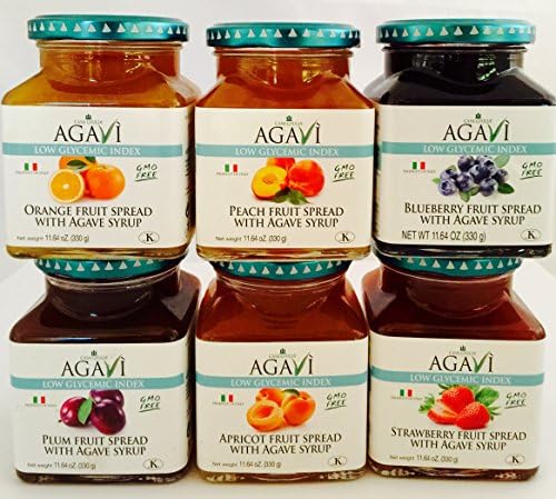 Casa Giulia Agavi 6 x11.64oz assorted fruit spread wAgave Low Glycemic Italy