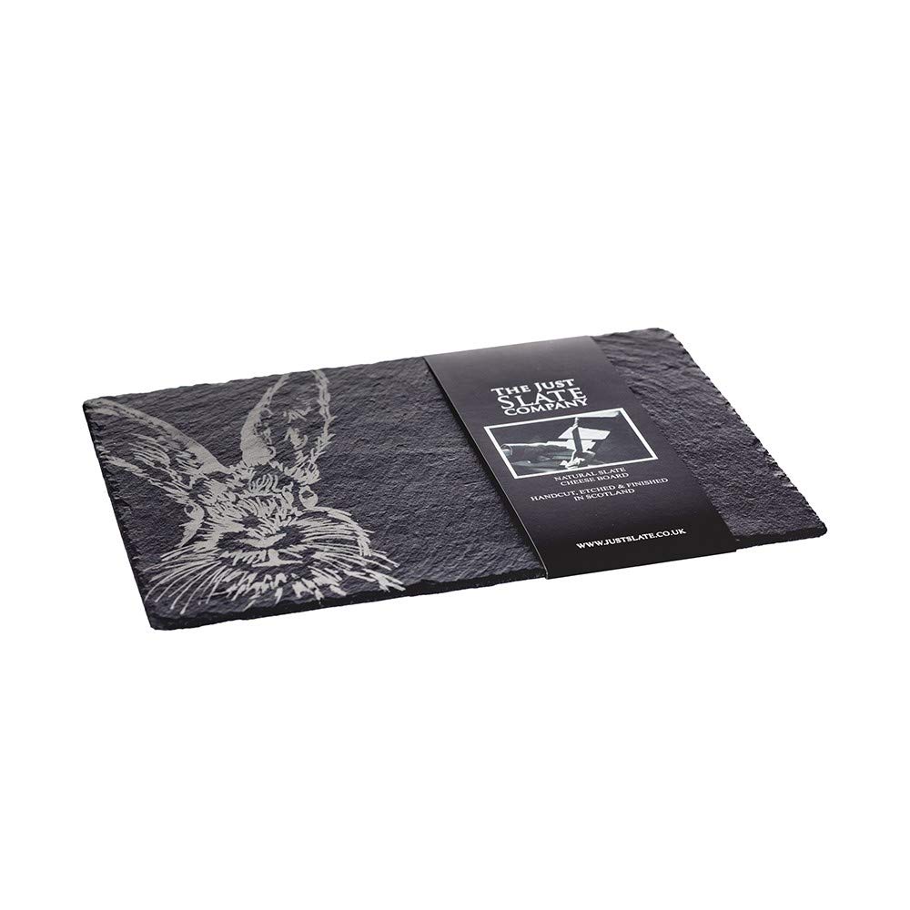 Just Slate JS/CB/R/H lièvre Planche à fromage, Noir